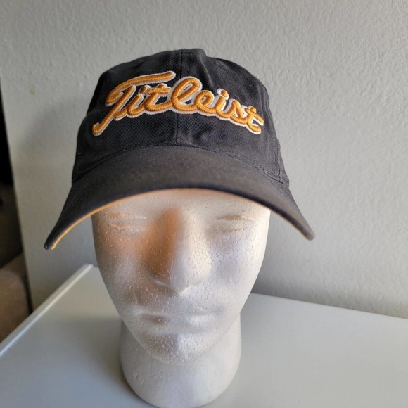 Titleist FootJoy FJ Golf Hat Cap Logo Gray Yellow‎ Adjustable Wolverines - Picture 1 of 9